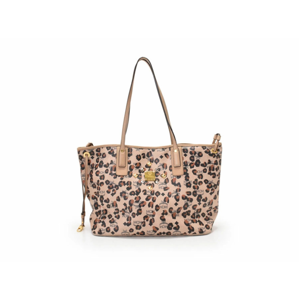 MCM Tote Bag Leopard Beige LOVELESS Collaboration